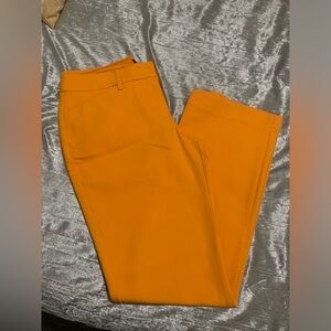 Express Women's Bright Orange High-Rise Trousers